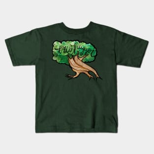 Tree Hugger Swirly Tree Bark Kids T-Shirt